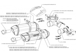 SLIP-ON (tube inox/catalyseur/protection anti-chaleur/flasque carbone) H + S